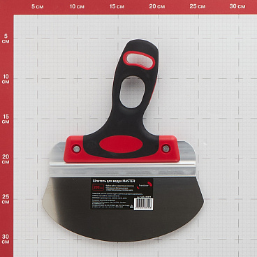 Шпатель для набирания смеси фасадный Hesler 200 мм с эргономичной прорезиненной ручкой (540-692877)