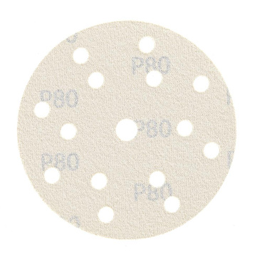 Диск шлифовальный КМ Gold d150 мм P80 на липучку бумажная основа (5 шт.)