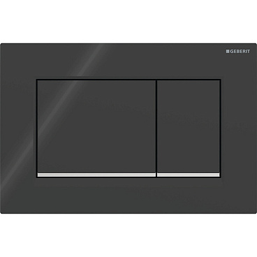 Клавиша смыва для инсталляций Geberit Sigma 30 черная/хром глянцевый (115.883.KM.1)