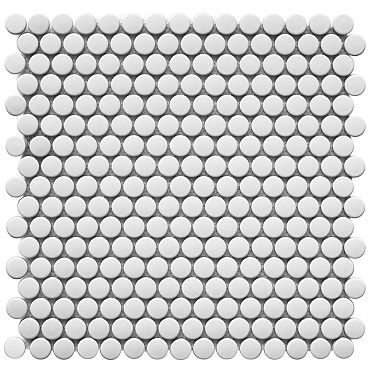 Мозаика Starmosaic Penny Round белая керамическая 315х309х6 мм матовая