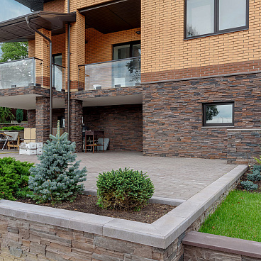 Искусственный камень White Hills Фьорд Лэнд темно-коричневый (24 шт.=0,8 кв.м)