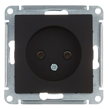 Розетка Systeme Electric AtlasDesign встраиваемая карбон (ATN001041)