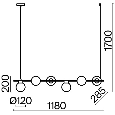 Подвесной светильник Freya FR5232PL-06B