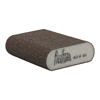 Брусок шлифовальный Flexifoam Round Block 98х69х26мм Р60 влагостойкий скошенный