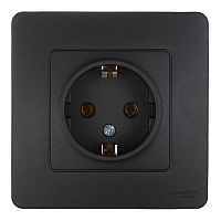 Розетка Systeme Electric Blanca встраиваемая антрацит (BLNRS001016)