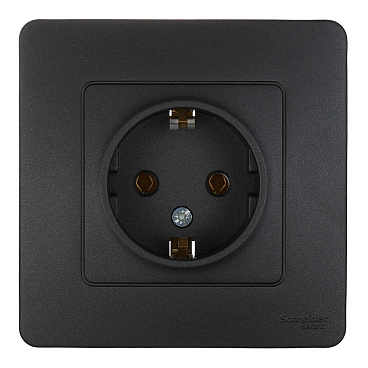 Розетка Systeme Electric Blanca встраиваемая антрацит (BLNRS001016)