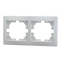 Рамка Lezard Mira двухместная белая (701-0200-147)