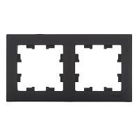 Рамка Systeme Electric AtlasDesign двухместная карбон (ATN001002)