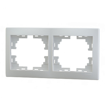 Рамка Lezard Mira двухместная белая (701-0200-147)