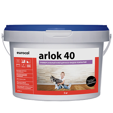 Клей водно-дисперсионный для гибких напольных покрытий Arlok 40 5 кг