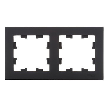 Рамка Systeme Electric AtlasDesign двухместная карбон (ATN001002)