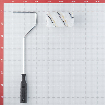 Валик микрофибра 100 мм d42 мм ворс 9 мм для водной основы с ручкой удлиненный Hesler Gamburg