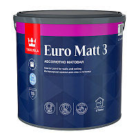 Краска интерьерная Tikkurila/Tikkivala Euro Matt 3 база А белая 2,7 л