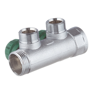 Коллектор Stout 1 ВР(г) х 2 выхода 3/4(ЕК) х 1 НР(ш) регулирующий (SMB-6850-013402)