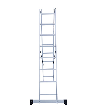 Лестница алюминиевая трансформер двухсекционная 8 ступеней Новая высота бытовая