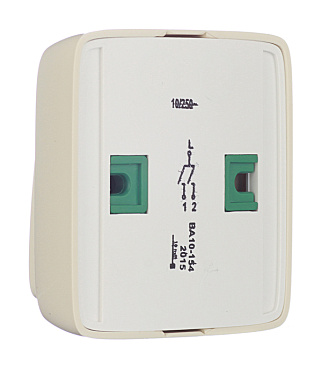 Выключатель Hegel Alfa двухклавишный накладной слоновая кость с подсветкой (ВА10-154-01)