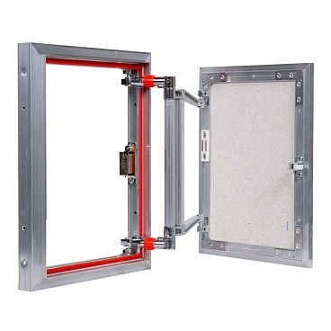 Люк ревизионный под плитку Практика EuroFormat-R алюминиевый 300х400 мм скрытый нажимной