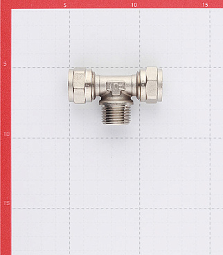 Тройник VALTEC (VTm.333.N.160416) 16 обж(ц) х 1/2 НР(ш) х 16 обж(ц)