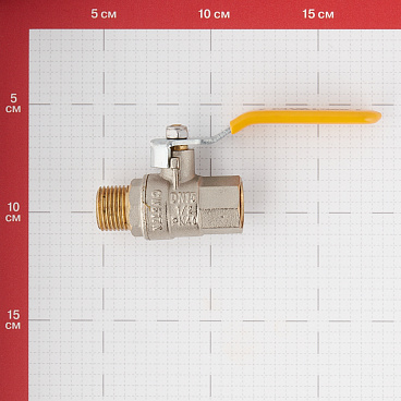 Кран шаровой газовый Valtec 1/2 ВР(г) х 1/2 НР(ш) ручка (VT.272.N.04)