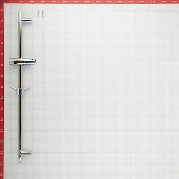 Штанга для душа Lemark 685 мм без мыльницы пластик хром (LM8063C)