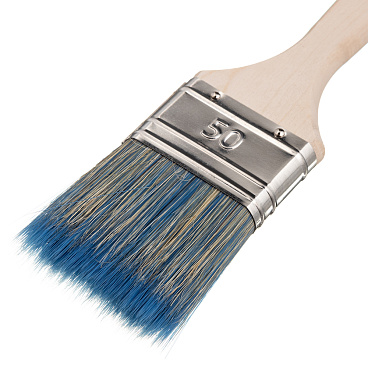 Кисть плоская смешанная щетина деревянная ручка Wenzo Wood 50х14 мм для красок на водной основе