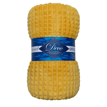 Плед 150х200 см TexRepublic Жаккард микрофибра охра