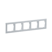 Рамка Legrand Suno пятиместная алюминий (721515)