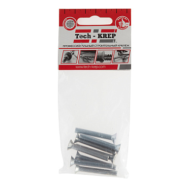 Винт оцинкованный M6x40 мм DIN 965 потайная головка (8 шт.)