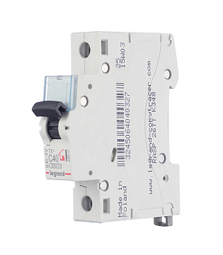 Автоматический выключатель модульный Legrand TX3 1P 40А тип C 6 кА 230/400 В (404032)