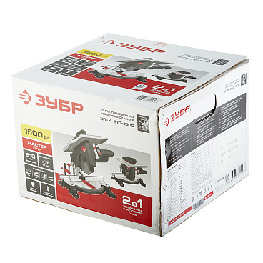 Пила торцовочная электрическая Зубр ЗПТК-210-1500 1500 Вт 210 мм