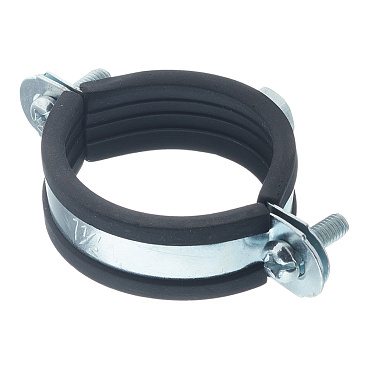 Хомут сантехнический 1 1/2 48-53 мм оцинкованная сталь со шпилькой и дюбелем
