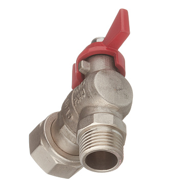 Кран шаровой латунный Valtec Base 3/4 ВР(г) х 1/2 НР(ш) бабочка с накидной гайкой угловой (VT.267.N.0405)