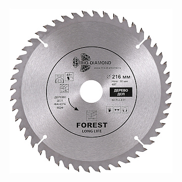 Диск пильный по дереву Trio-Diamond 216х30х1,6 мм 48 зубьев (FLL831)