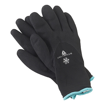 Перчатки для защиты от термических рисков нитриловое покрытие утепленные Delta Plus черные 10 (XL)