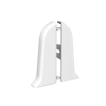 Заглушка торцевая Идеал Классик 55 мм белая левая-правая S-профиль (2 шт.)