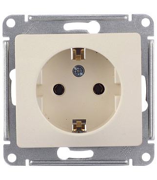 Розетка Systeme Electric Glossa встраиваемая бежевая (GSL000243)