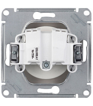 Розетка Systeme Electric Glossa встраиваемая алюминий (GSL000341)