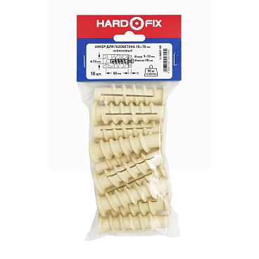 Дюбель для газобетона Hard-Fix 10x70 мм (10 шт.) нейлон