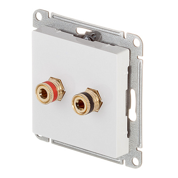 Розетка аудио Systeme Electric AtlasDesign встраиваемая белая (ATN000187)