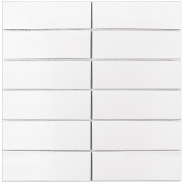 Мозаика Starmosaic Brick & Metro белая керамическая 300х300х6 мм матовая