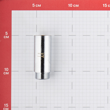 Удлинитель 50 мм х 1/2 ВР(г) х 1/2 НР(ш) латунный