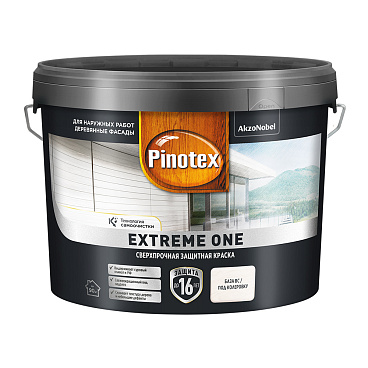 Краска фасадная по дереву Pinotex Extreme One база BC бесцветная 8,5 л