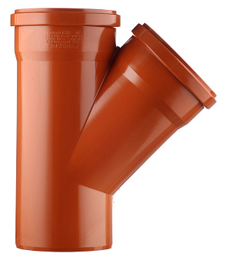 Тройник Ostendorf KGEA d160 мм 45° пластиковый для наружной канализации (222300)