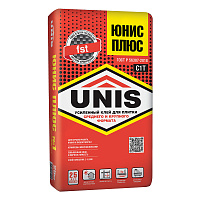 Клей для плитки/ керамогранита/ камня Unis Плюс класс C1 TE 25 кг