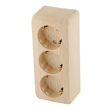 Розетка Systeme Electric Этюд накладная сосна со шторками (PA16-012D)