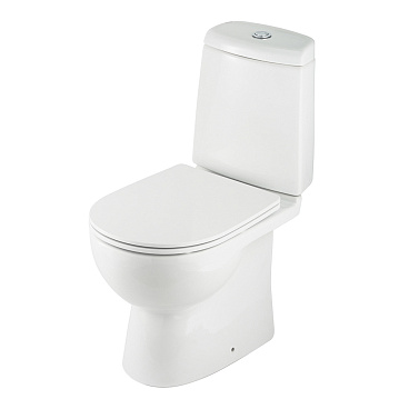 Унитаз-компакт Santek Остин с горизонтальным выпуском с сиденьем дюропласт микролифт белый (1.WH30.2.419)