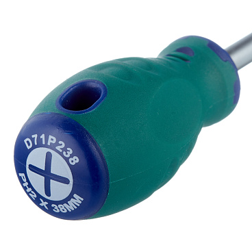 Отвертка крестовая PH2 38 мм Jonnesway Anti-slip grip (D71P238)