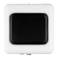 Кнопка для звонка проводного черно-белая прямоугольная