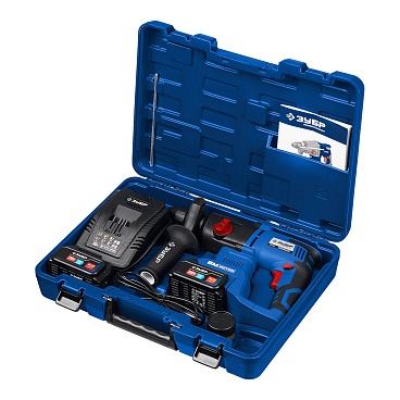 Перфоратор аккумуляторный Зубр PB-260-42 20 В 3 Дж 2х4Ач Li-Ion SDS-plus 2 АКБ и ЗУ