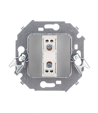 Выключатель Simon 15 одноклавишный встраиваемый белый с подсветкой (1591104-030)